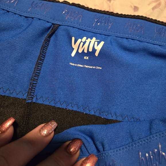 YITTY 6x Vibrant Blue and Black Activewear Shorts - Picture 1 of 3